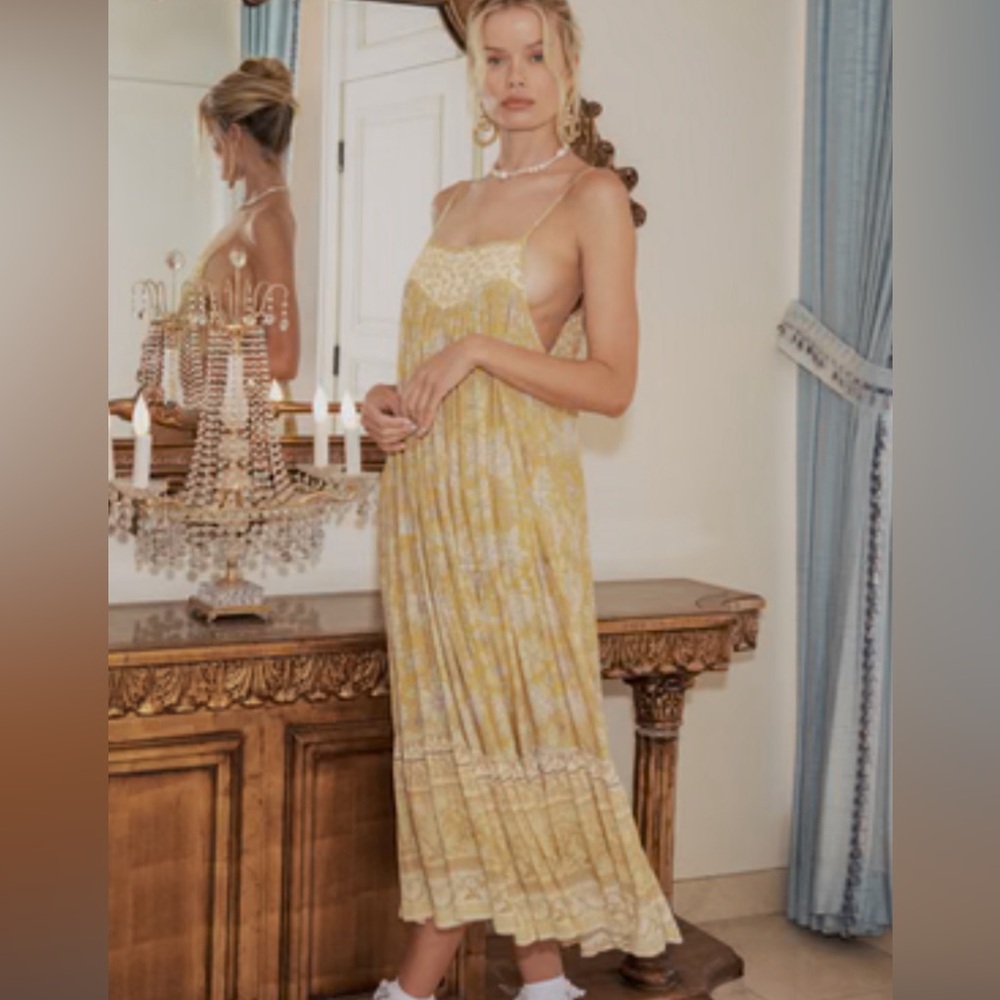 Spell Mossy Strappy Midi Dress in Lemonade 🍋 XS - Picture 2 of 11